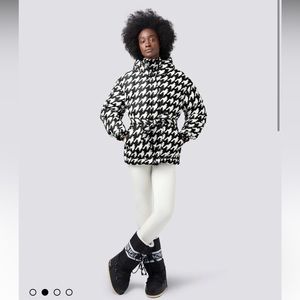 Perfect Moment Black & White Houndstooth Puffer Jacket XS $985